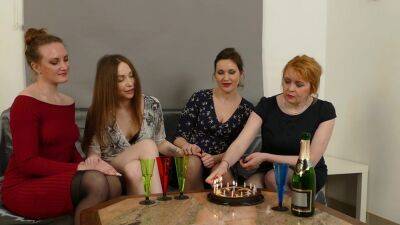 Group oral sex between lesbians of various ages on lesbiandaughter.com