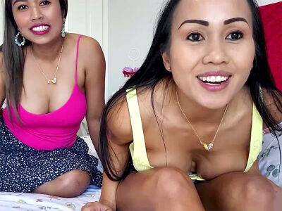 Busty amateur Thai lesbian girlfriends Joon Mali kissing and licking pussy - Thailand on lesbiandaughter.com