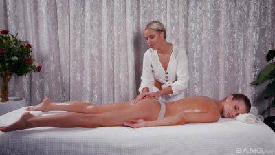 True lesbian lust on the massage table for two broads with amazing lines on lesbiandaughter.com