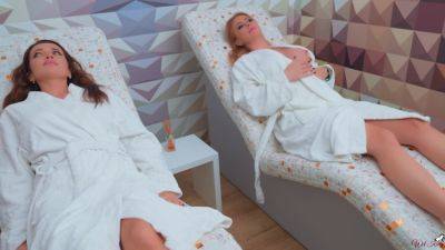 Intimate Lesbian Attraction In The Spa With And With Luna Roulette And Wet Kelly on lesbiandaughter.com